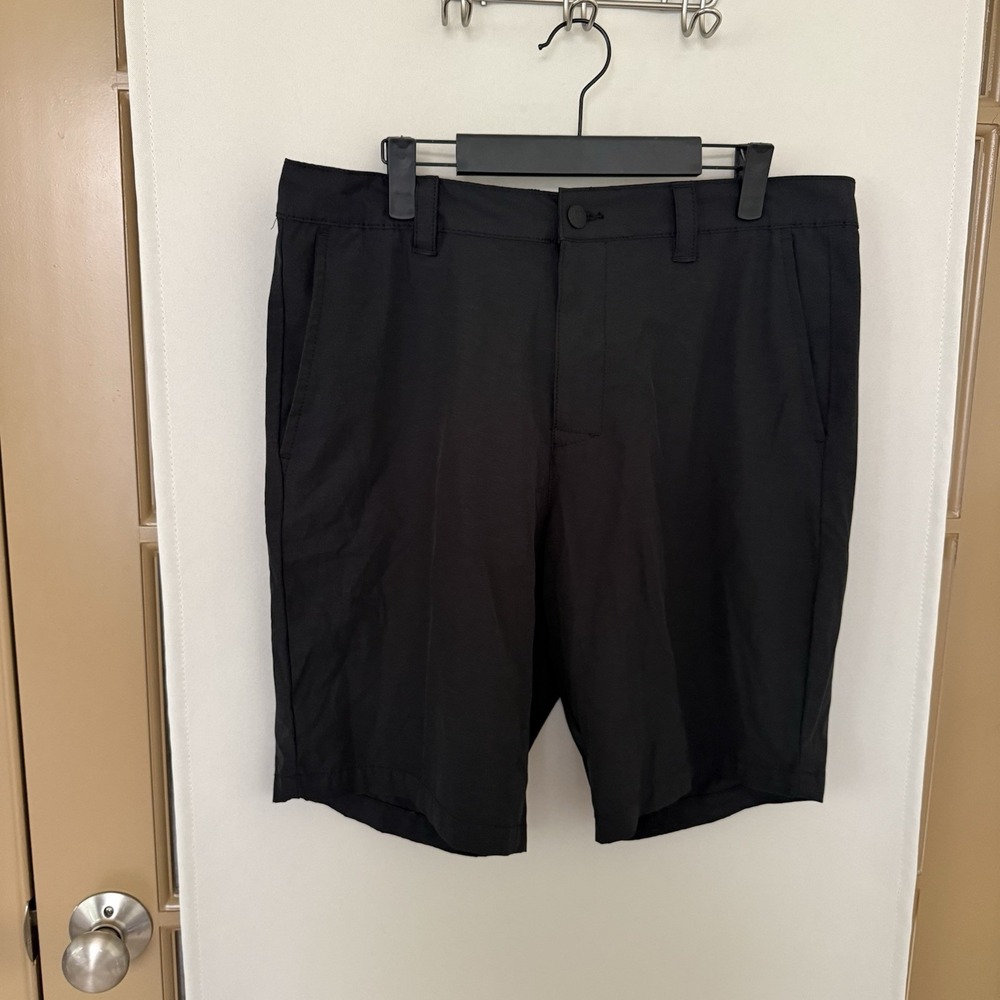 Banana Republic Men's 36 Black Chino Shorts Pockets Stretch Golf Casual